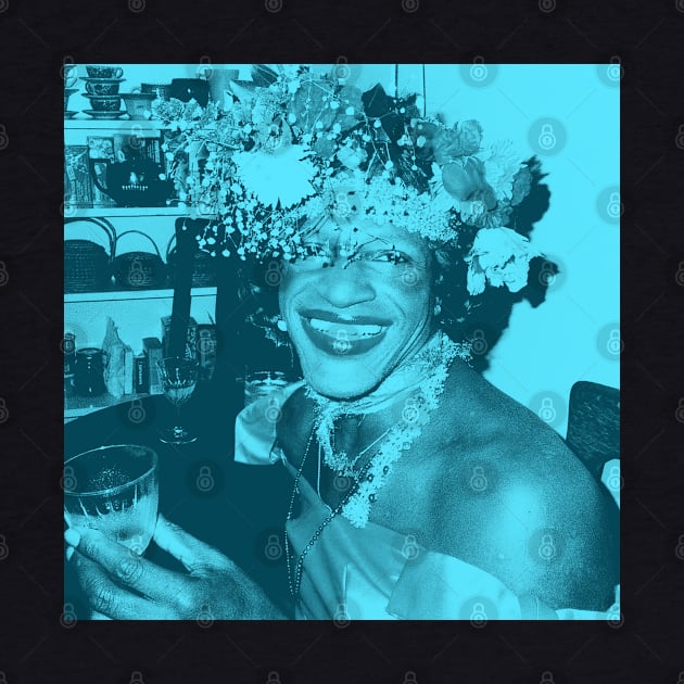 Marsha P Johnson - Queen of the Village (teals) by skittlemypony